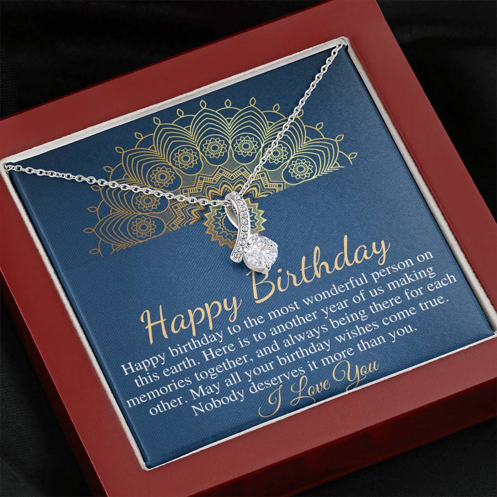 Birthday Gift Necklace: Happy Birthday, Birthday Gift, Gift for Her, Best Friend Gift, Sister Birthday, Mom Birthday, Alluring Beauty #0634