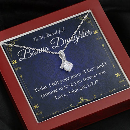 Alluring Beauty,Daughter of the Bride Gift Necklace,Stepdaughter Necklace, Stepdaughter Wedding Gift from Groom,Gift For Step Daughter #0184