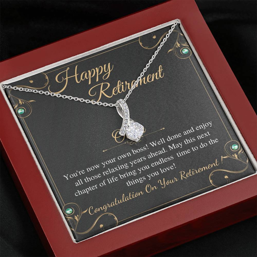 Retirement Gifts for Women Necklace, Retirement Necklace for Women Coworker Retirement Gift gifts, Teacher Retirement Gift