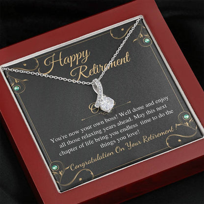 Retirement Gifts for Women Necklace, Retirement Necklace for Women Coworker Retirement Gift gifts, Teacher Retirement Gift