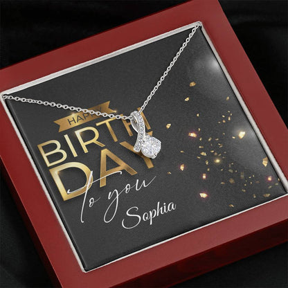 Birthday Gift Necklace: Happy Birthday, Birthday Gift, Gift for Her, Best Friend Gift, Sister Birthday, BFF Birthday, Alluring Beauty #0639