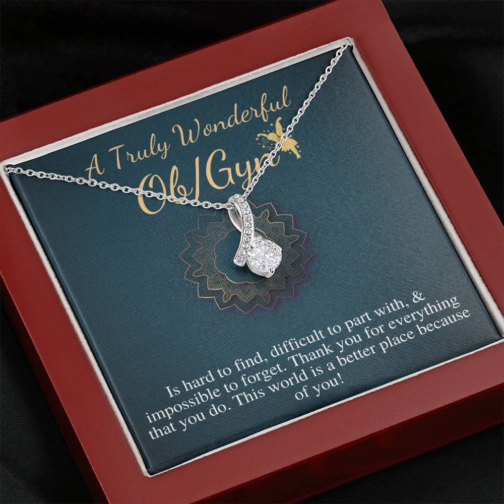 ObGyn Gift Necklace | Gift for Obstetrician Gynecologist | Gift for Ob/Gyn Necklace | A Truly Wonderful Ob/Gyn Gift, Alluring Beauty #0707