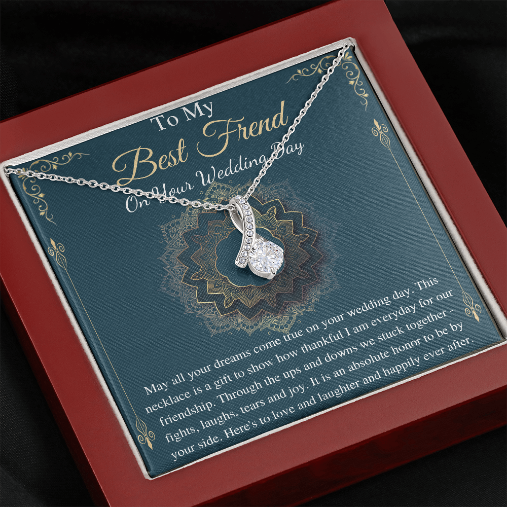 Best Friend Gift on Her Wedding Day, Best Friend Gift to Bride, Bride Gift From Maid of Honor, Best Friend to Bride Necklace Copy