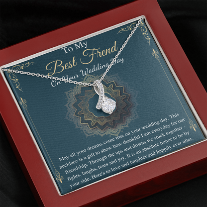 Best Friend Gift on Her Wedding Day, Best Friend Gift to Bride, Bride Gift From Maid of Honor, Best Friend to Bride Necklace Copy