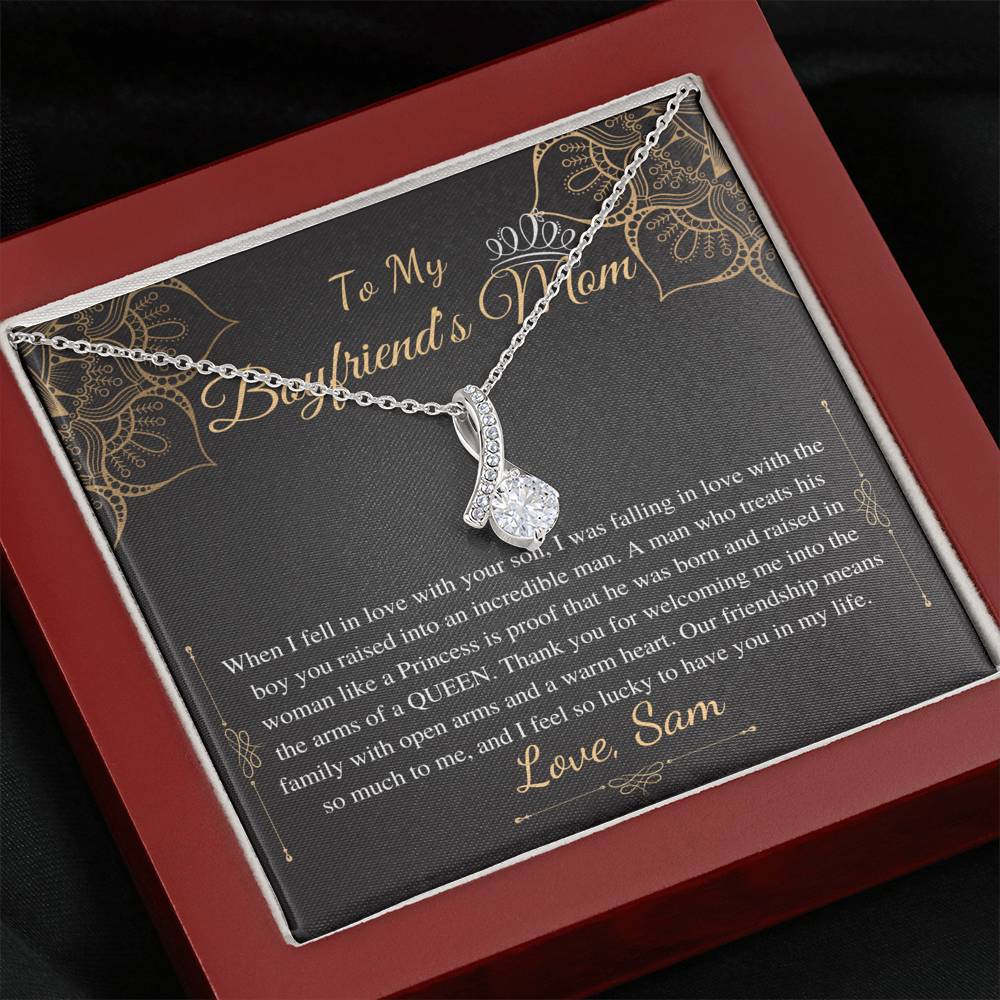 Gifts for Boyfriends Mom, Boyfriends Mom Birthday Gift, Boyfriends Mom Neckalce, Mothers Day Gift for Boyfriends Mom, Alluring Beauty #0421 sam
