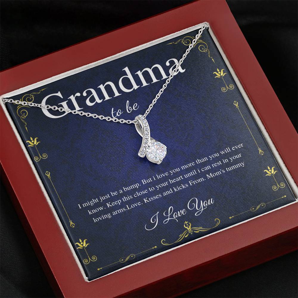 First Time Grandma Gift From Daughter, Pregnancy Reveal Gift For Soon To Be Grandma Necklace, New Grandmother Gift, Alluring Beauty #0199
