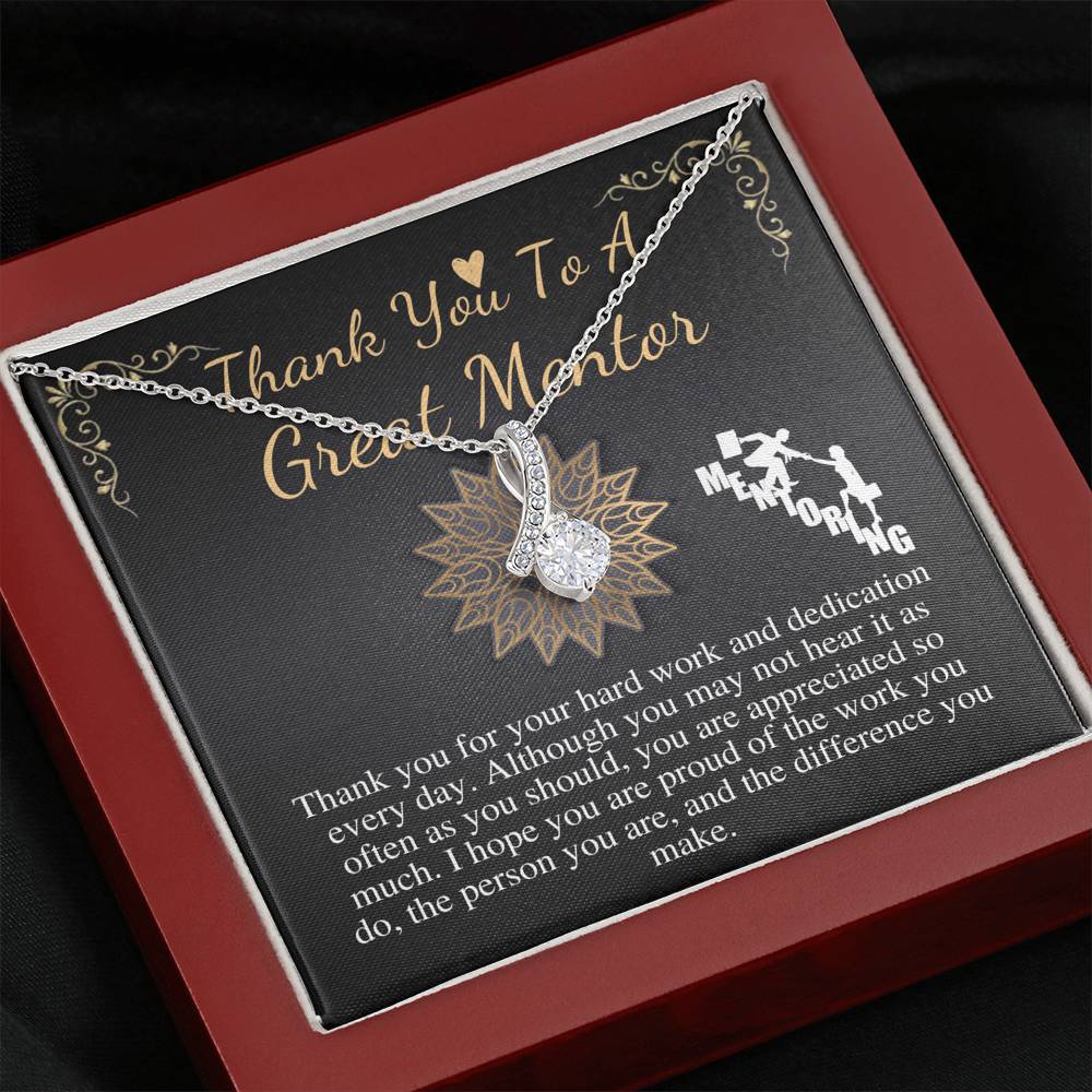 Mentor Gift | Gift for Mentor Necklace | Thank You To Mentor Appreciation Gift | Mentor Birthday Gift, Teacher, Mentor Christmas Gift #0696