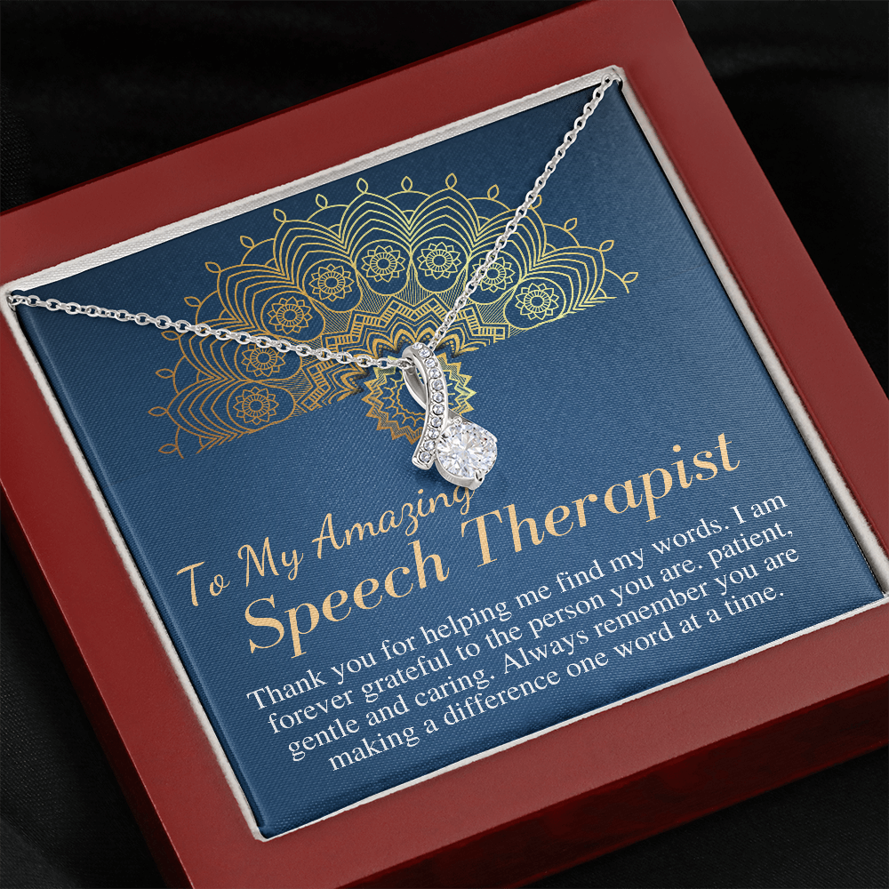 Speech Therapist Gift | Gift for Speech Pathologist | SLP Gift | Speech Therapy | Speech Therapist Christmas Gift, Birthday Necklace #0893