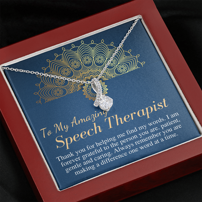 Speech Therapist Gift | Gift for Speech Pathologist | SLP Gift | Speech Therapy | Speech Therapist Christmas Gift, Birthday Necklace #0893