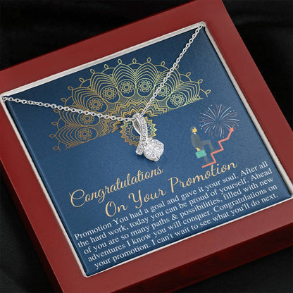 Job promotion Gift for Women, Congratulations Gift Promotion, Boss Promotion Card, Gift for Promotion Necklace, Alluring beauty #0719