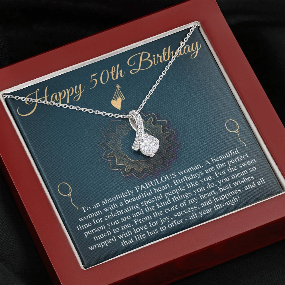 50th Birthday Gift for Women, 50th Birthday Gift for her,50th Birthday Gift for Mother,50th Birthday Gift Idea,Fifty Birthday Necklace #0678
