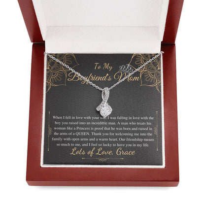 Gifts for Boyfriends Mom, Boyfriends Mom Birthday Gift, Boyfriends Mom Neckalce, Mothers Day Gift for Boyfriends Mom, Alluring Beauty #0421 grace