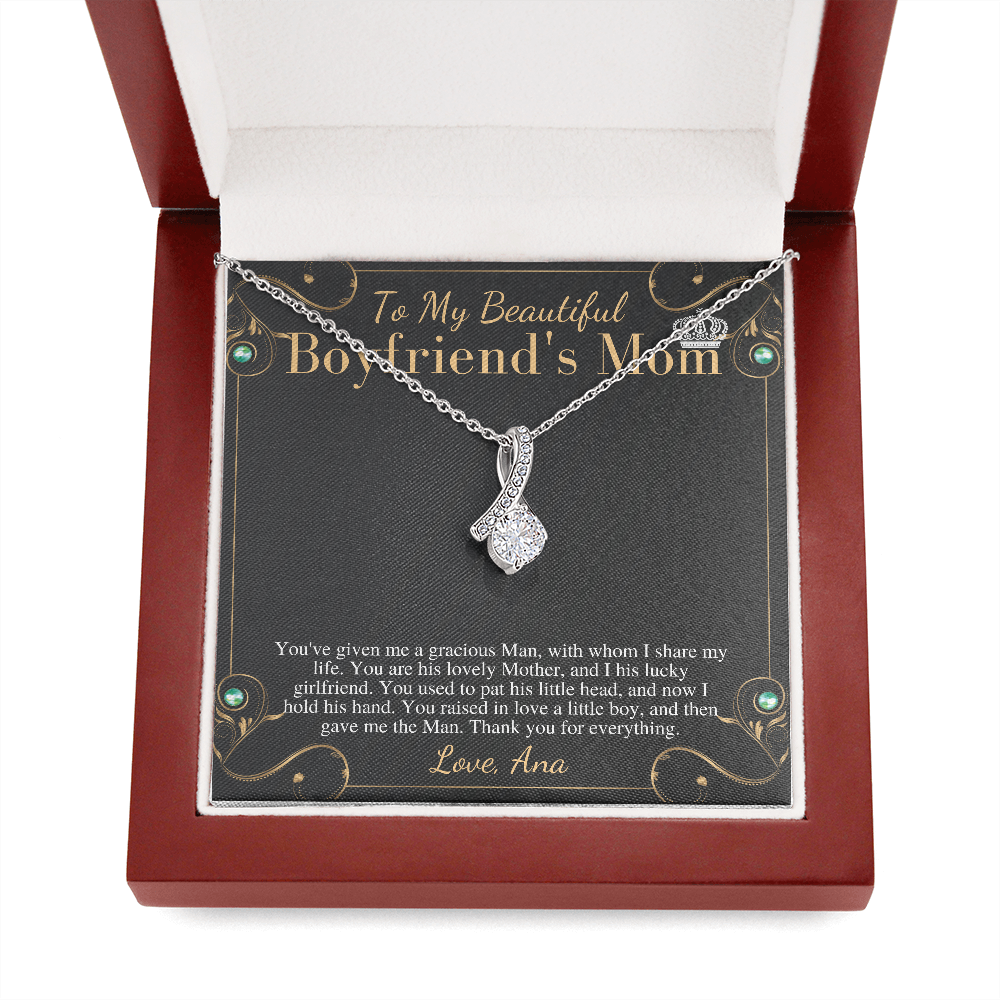 Boyfriends Mom Necklace, Gift for Boyfriend Mother, Birthday Gift, Boyfriend's Mom Christmas Gift,Mothers Day Gift,Valentines Day Gift #1020 Ana