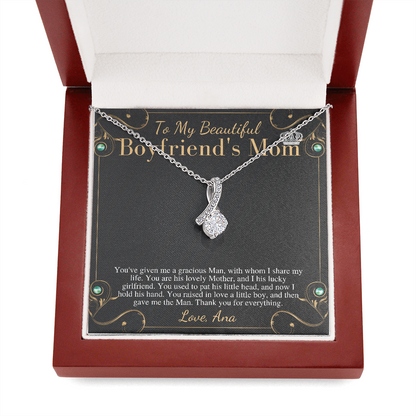 Boyfriends Mom Necklace, Gift for Boyfriend Mother, Birthday Gift, Boyfriend's Mom Christmas Gift,Mothers Day Gift,Valentines Day Gift #1020 Ana