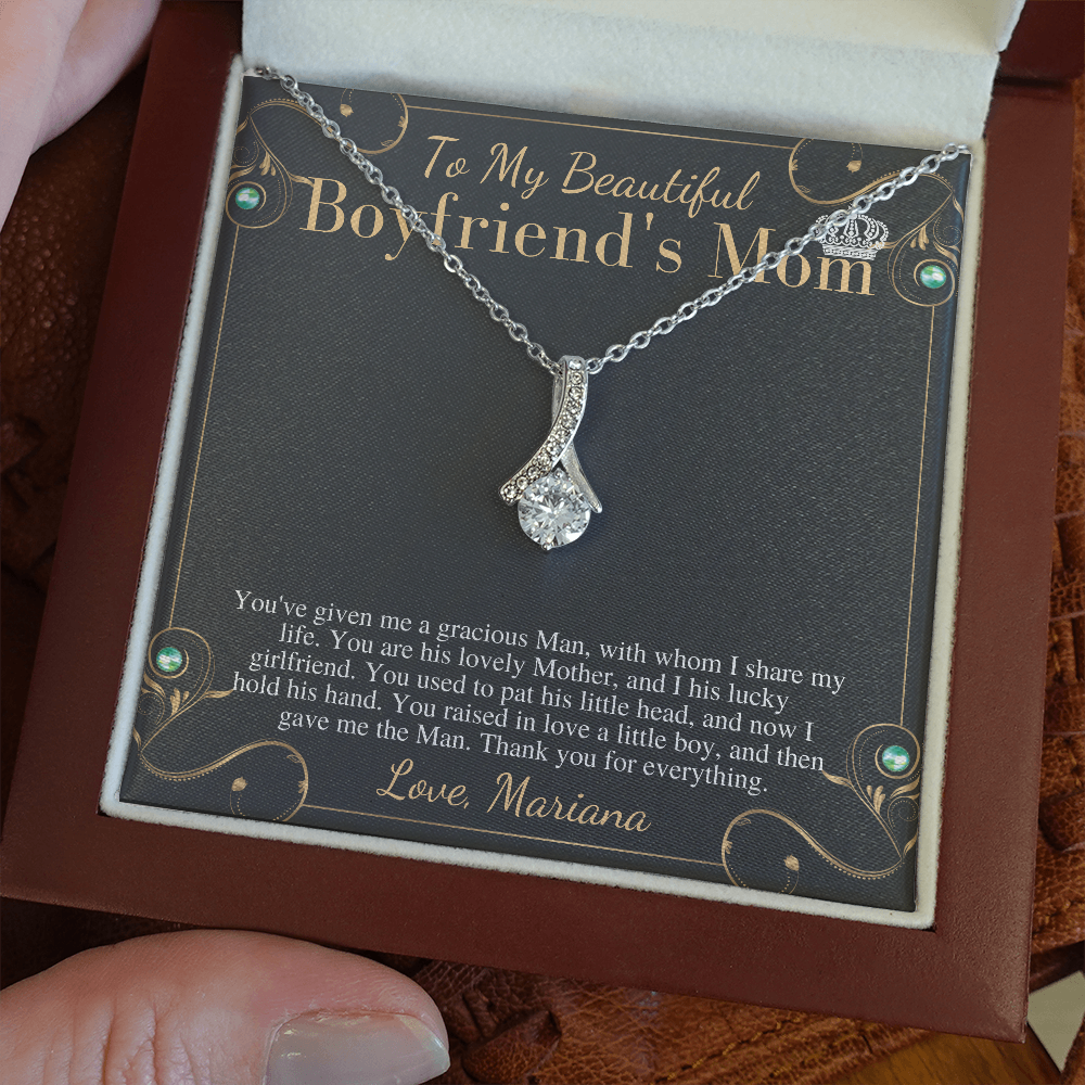 Boyfriends Mom Necklace, Gift for Boyfriend Mother, Birthday Gift, Boyfriend's Mom Christmas Gift,Mothers Day Gift,Valentines Day Gift #1020