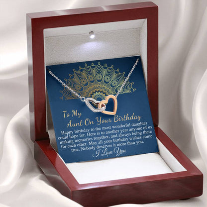 Aunt Birthday Gift, Aunt Birthday Necklace, Aunt Necklace or Bracelet, Happy Birthday Aunt, Message Card Quote, Birthday Jewelry Gift #0710