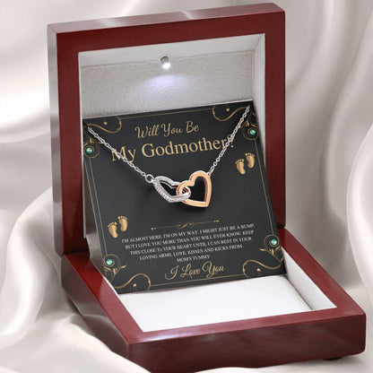 Will You be my Godmother? Godmother Proposal Necklace Gift From Unborn Child, Bump Personalized Godmother Gift Godmother Proposal Gift #0221