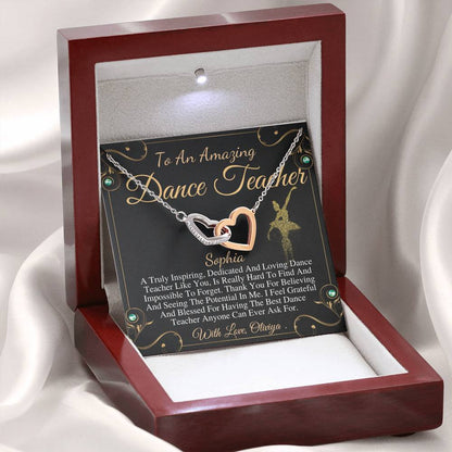 Dance Teacher Gift | Gift for Ballet Teacher | Dance Recital Gift for Dance Teacher Necklace | Amazing Dance Teacher Gift Christmas #0757