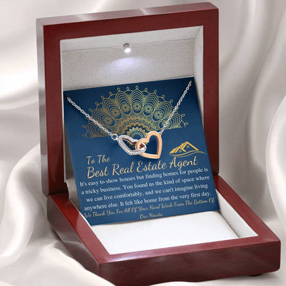 Real Estate Agent Thank You Gift, Realtor Gift Necklace, Real Estate Agent Gift, Realtor Necklace, Escrow Closing Gift, Christmas Gift #0700