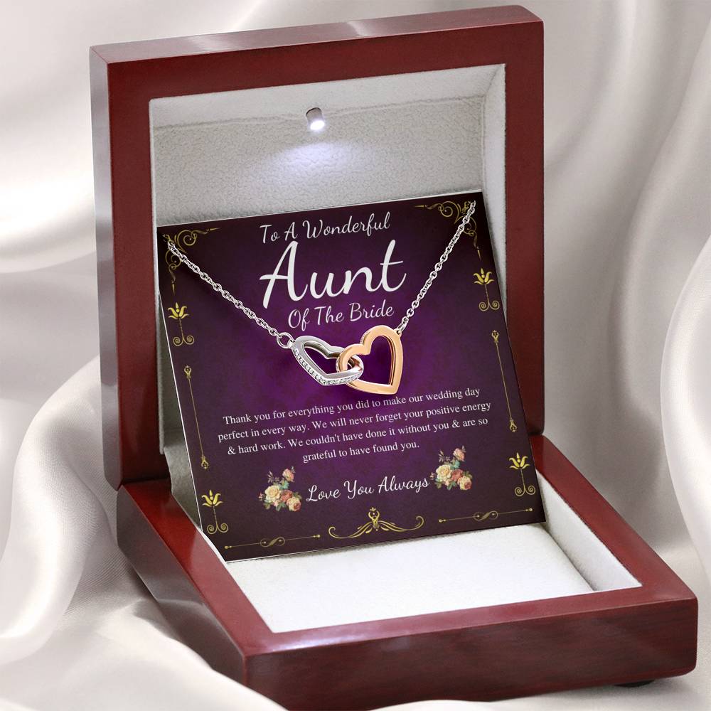 interlocking Heart, Aunt Of The Bride Jewelry Gift, Wedding Gift From Bride And Groom, Bridal Party Thank You Gift, Aunt Wedding Gift #0156