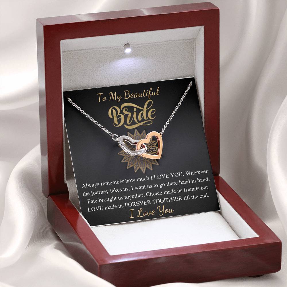 To My Bride Gift From Groom, Wedding Day Gift For Bride From Groom, Groom To Future Wife Gift Wedding Day,From Groom To Bride Necklace #0704