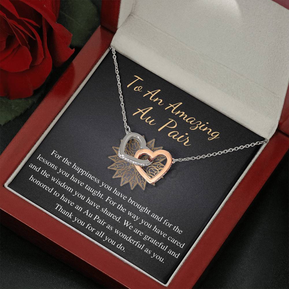 Au Pair Gift, Au Pair Necklace, Thank You Gift for Au Pair, Child Care Gift, Au Pair Appreciation, Au Pair Jewelry, Christmas Gift #0720