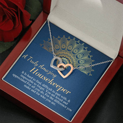Housekeeper Gift | Leaving Gift for Housekeeper | Housekeeper Appreciation Gift | A Truly Amazing Housekeeper Gift Necklace |Christmas #0747