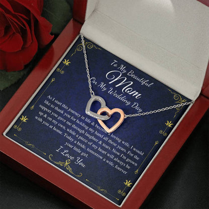 To my beautiful mom on my wedding day, mother of the bride customer demand