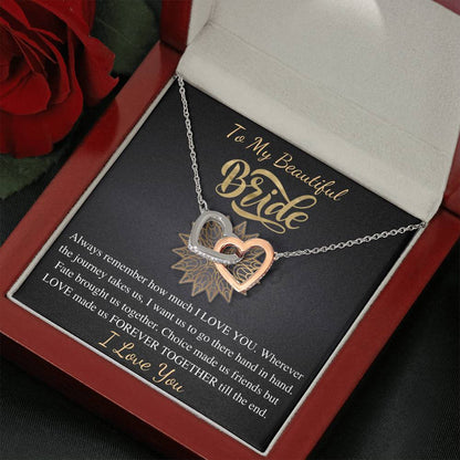 To My Bride Gift From Groom, Wedding Day Gift For Bride From Groom, Groom To Future Wife Gift Wedding Day,From Groom To Bride Necklace #0704