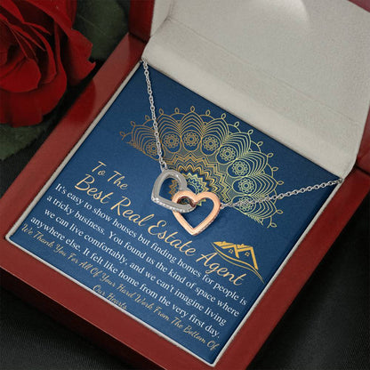 Real Estate Agent Thank You Gift, Realtor Gift Necklace, Real Estate Agent Gift, Realtor Necklace, Escrow Closing Gift, Christmas Gift #0700