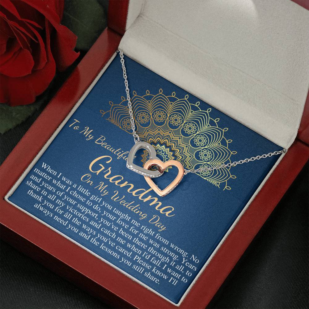 Grandmother Of The Bride Necklace Gift From Granddaughter, Grandmother Gift From Bride, Jewelry Gift For Grandma On My Wedding #0783