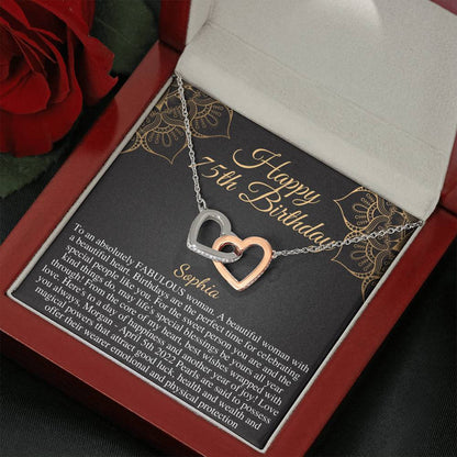 75th Birthday Gift for Women, 75 year old birthday gift,75th birthday necklace,gift for 75 year old woman,Mom Friend Aunt Grandma Wife #0663