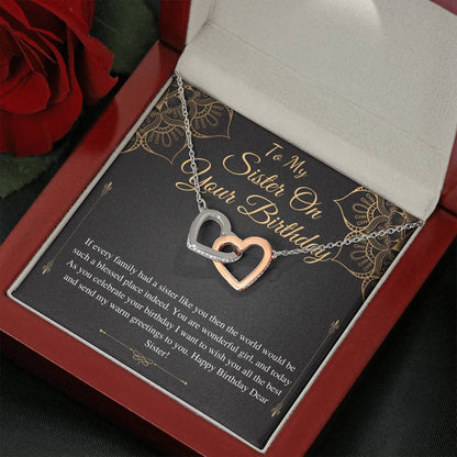 Sister Birthday Gift, Sister Birthday Jewelry, Sister Necklace Gift, Thoughtful Gift, Message Card Quote, Big Sister, Little Sister #0716
