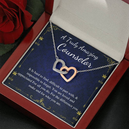 School Counselor Gift, Guidance Counselor Necklace, Mental Health Counselor Gift, Summer Camp Counselor,Admissions Counselor Christmas #0765