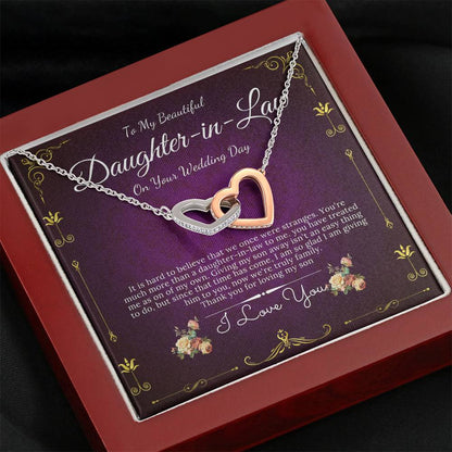 Interlocking Heart , Daughter In Law Gift On Wedding Day, Future Daughter In Law, Daughter In Law Wedding Gift From Mother In Law, #0079