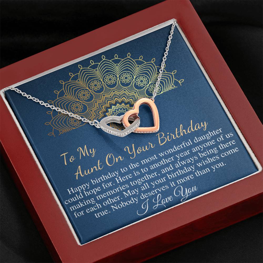 Aunt Birthday Gift, Aunt Birthday Necklace, Aunt Necklace or Bracelet, Happy Birthday Aunt, Message Card Quote, Birthday Jewelry Gift #0710