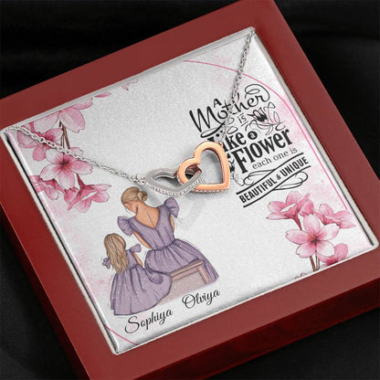 To My Beautiful Mom, Mother Gift Jewelry, Gift For Mother From Daughter, Necklace Gift For Mom, Gift Thank You Mom, Interlock Heart #0516