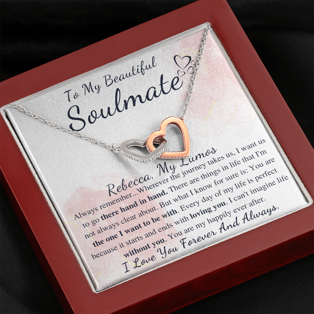 To My Soulmate Gift Necklace | Soulmate Necklace | Soulmate Jewelry | Soulmate Anniversary Gift | Soulmate Valentines Day Gift For Her Rebecca, My Lumos