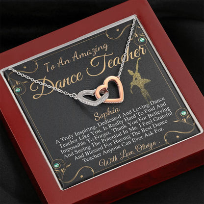 Dance Teacher Gift | Gift for Ballet Teacher | Dance Recital Gift for Dance Teacher Necklace | Amazing Dance Teacher Gift Christmas #0757
