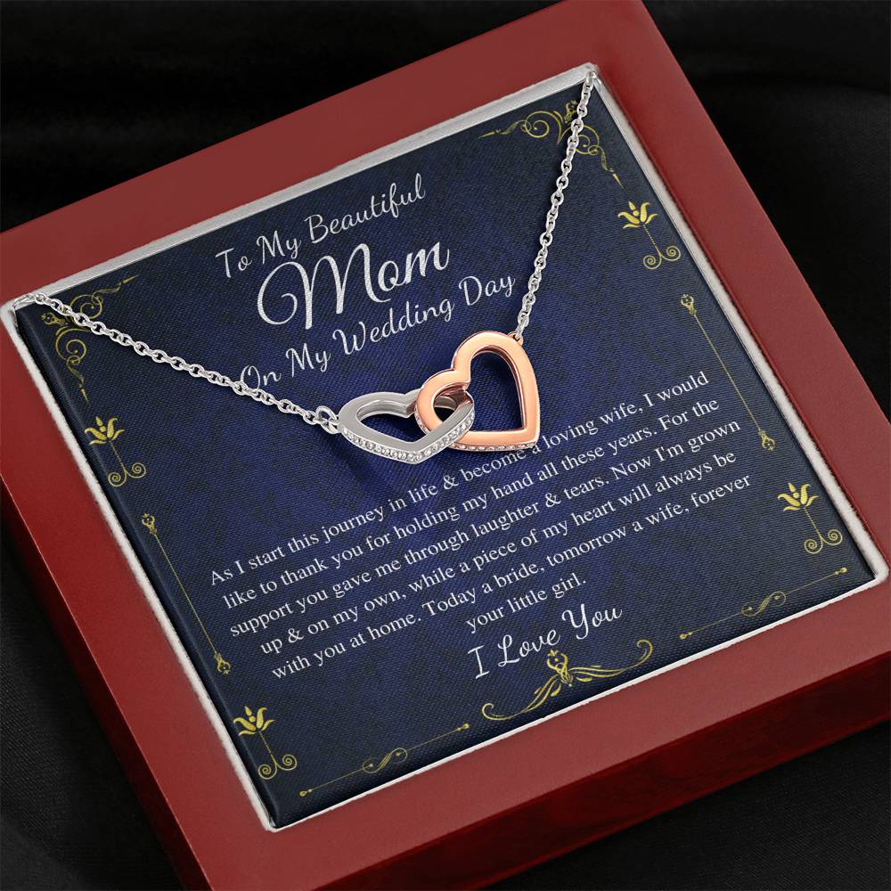 To my beautiful mom on my wedding day, mother of the bride customer demand