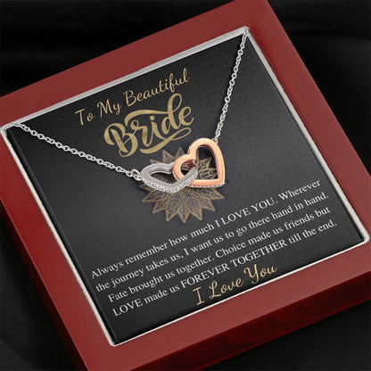 To My Bride Gift From Groom, Wedding Day Gift For Bride From Groom, Groom To Future Wife Gift Wedding Day,From Groom To Bride Necklace #0704