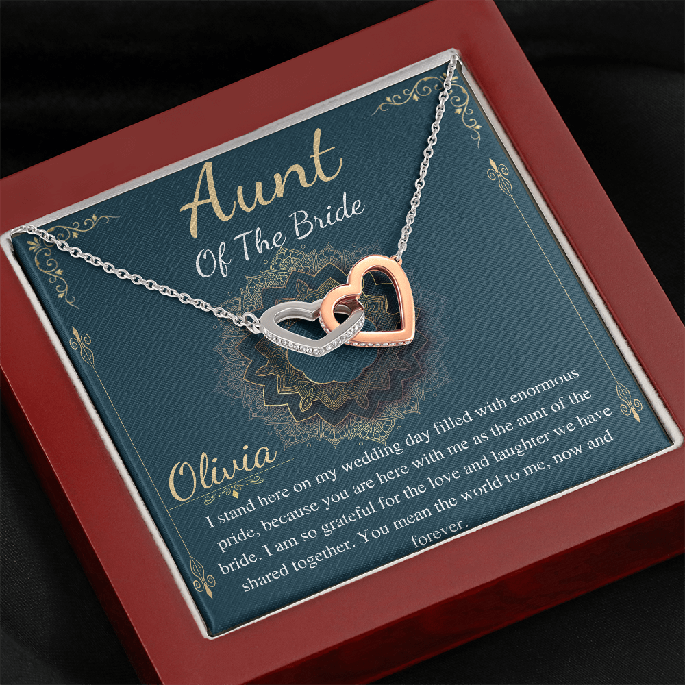 Aunt Gift, Aunt Gift From Bride, Aunt Necklace Gift - Keepsake Gift - Only an aunt can give hugs like a mother keep secrets like a sister..