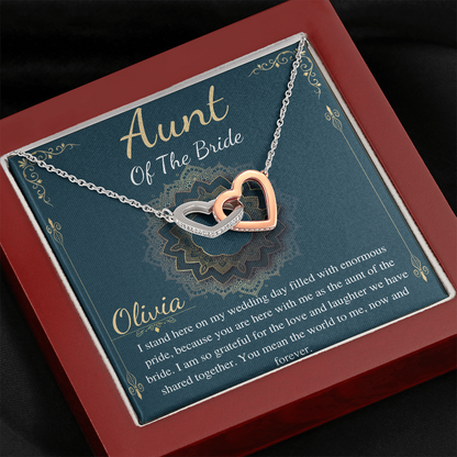 Aunt Gift, Aunt Gift From Bride, Aunt Necklace Gift - Keepsake Gift - Only an aunt can give hugs like a mother keep secrets like a sister..