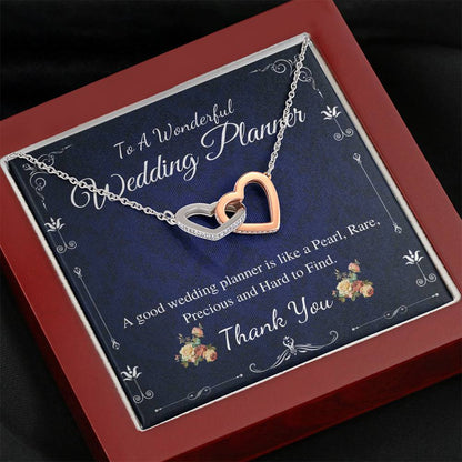 Interlocking Heart,Wedding Planner Gift for Wedding Coordinator Gift for Event Planner Thank You Gift Appreciation Gift For Event Plan #0152