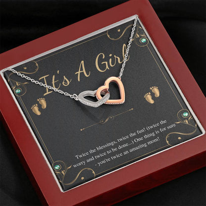 Second Time Mom Gift Birthstone Necklace for Mom Gift for Birth of 2nd Child, Baby Number 2 gift, Second Child, Twin Mama Twin Baby Gift000
