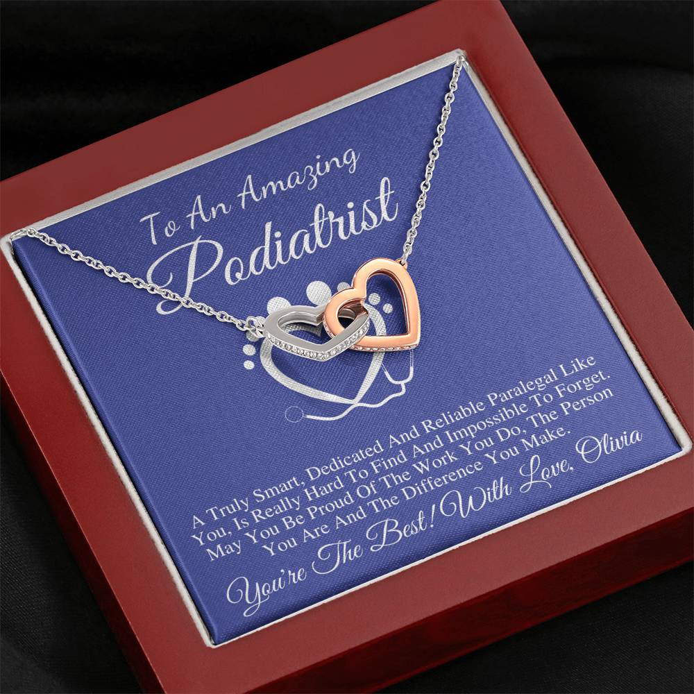 Podiatrist Gift for Women, Leaving Gift for Podiatrist, Retirement Gift for Podiatrist, Podiatric Nurse Gift Necklace, Christmas Gift #0770