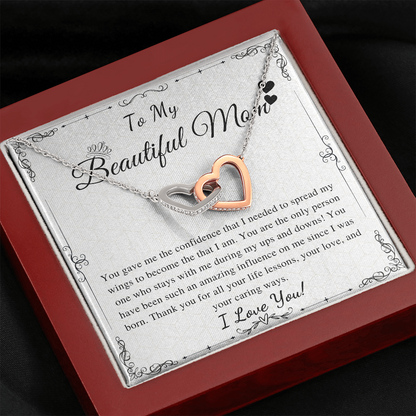 To My Beautiful Mom Necklace, Mom Valentines Day Gift From Daughter, Mom Gift From Son, Mom Necklace, Birthday Gift, Mother's Day Necklace