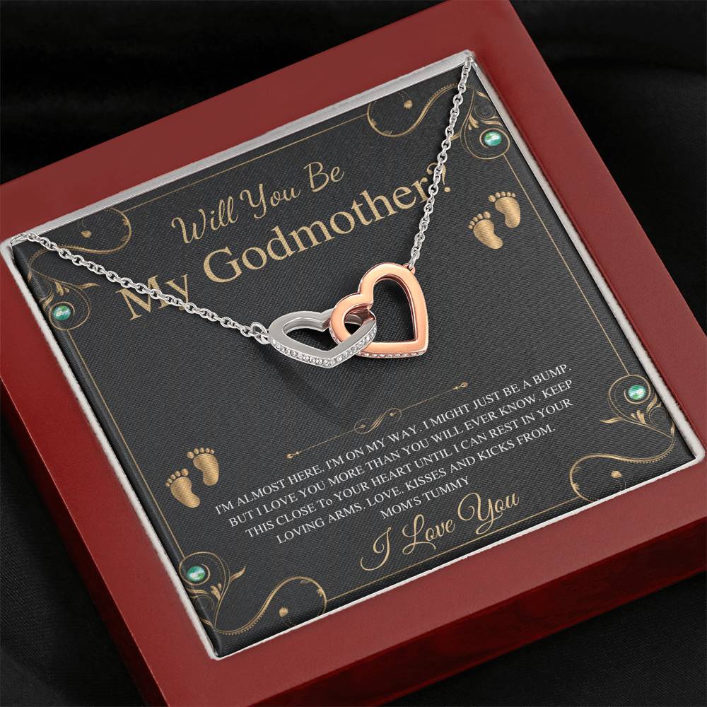 Will You be my Godmother? Godmother Proposal Necklace Gift From Unborn Child, Bump Personalized Godmother Gift Godmother Proposal Gift #0221