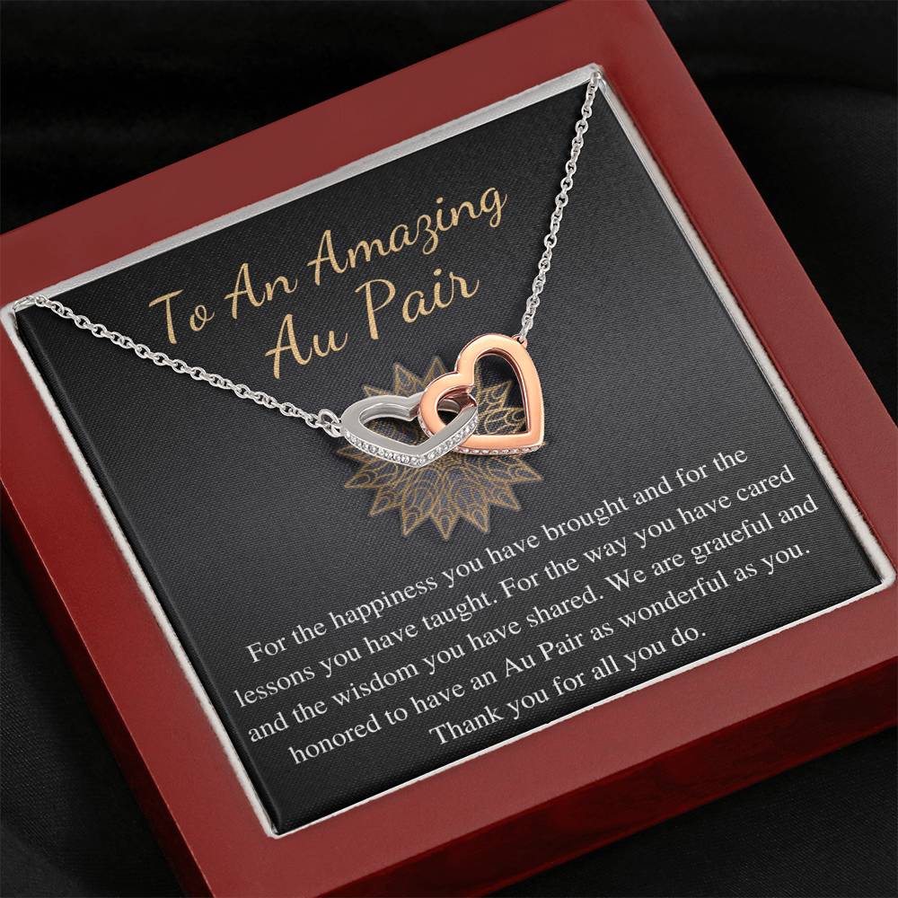 Au Pair Gift, Au Pair Necklace, Thank You Gift for Au Pair, Child Care Gift, Au Pair Appreciation, Au Pair Jewelry, Christmas Gift #0720