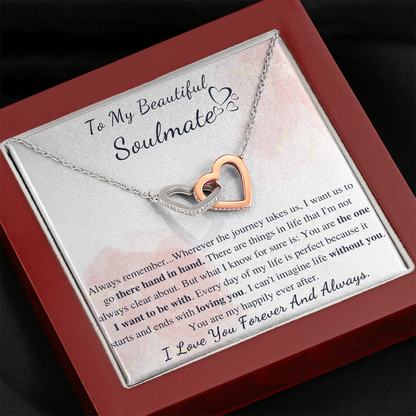 To My Soulmate Gift Necklace | Soulmate Necklace | Soulmate Jewelry | Soulmate Anniversary Gift | Soulmate Valentines Day Gift For Her